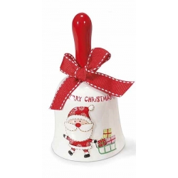 Christmas bell santa claus, ceramic